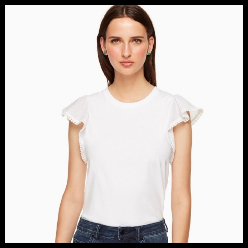 *NWT* Kate Spade Flutter Sleeve Tee
